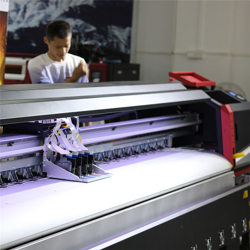 Printer tretës Kongkim 3,2 m me performancë të lartë me 4 copë koka printimi Konica 512i-01 (4)
