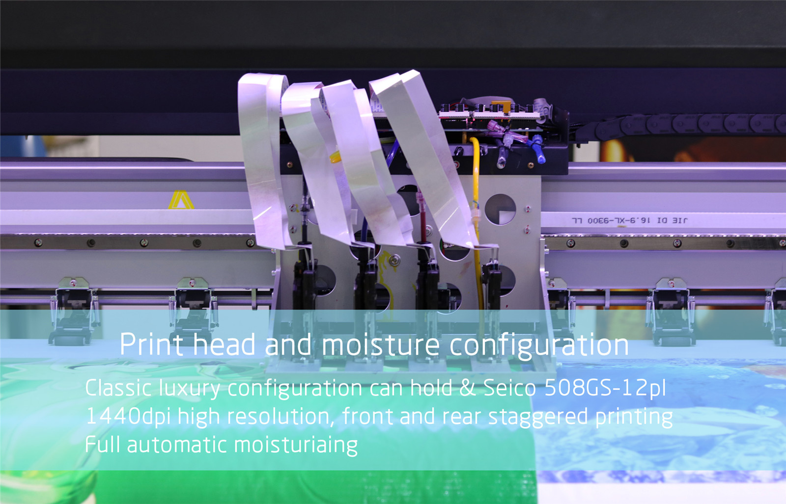 Высокопроизводительный сольвентный принтер Kongkim длиной 3,2 м с 4 печатающими головками Konica 512i-01 (6)