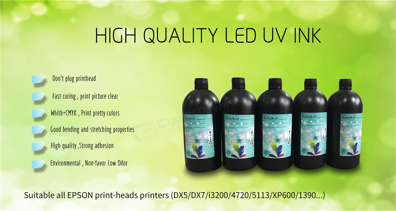பிளாட்பெட் UV ப்ரைனருக்கான உயர்தர UV இங்க் மற்றும் ரோல் டு ரோல் UV பிரிண்டர்-01