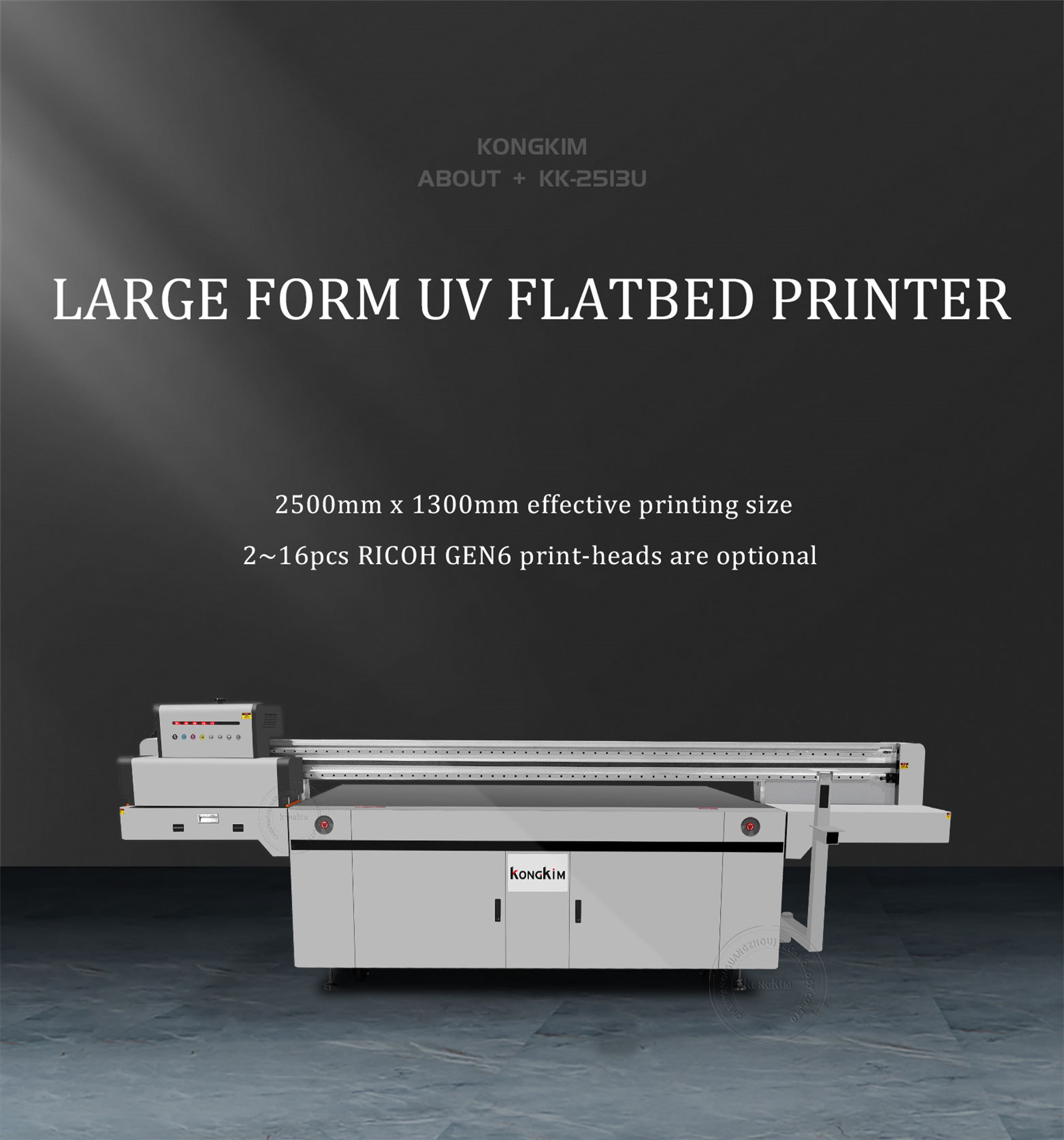 KK-2513 Digital Ricoh G5 G6 ראשי הדפסה תעשייתיים בפורמט גדול שטוח uv מדפסת-02 (1)