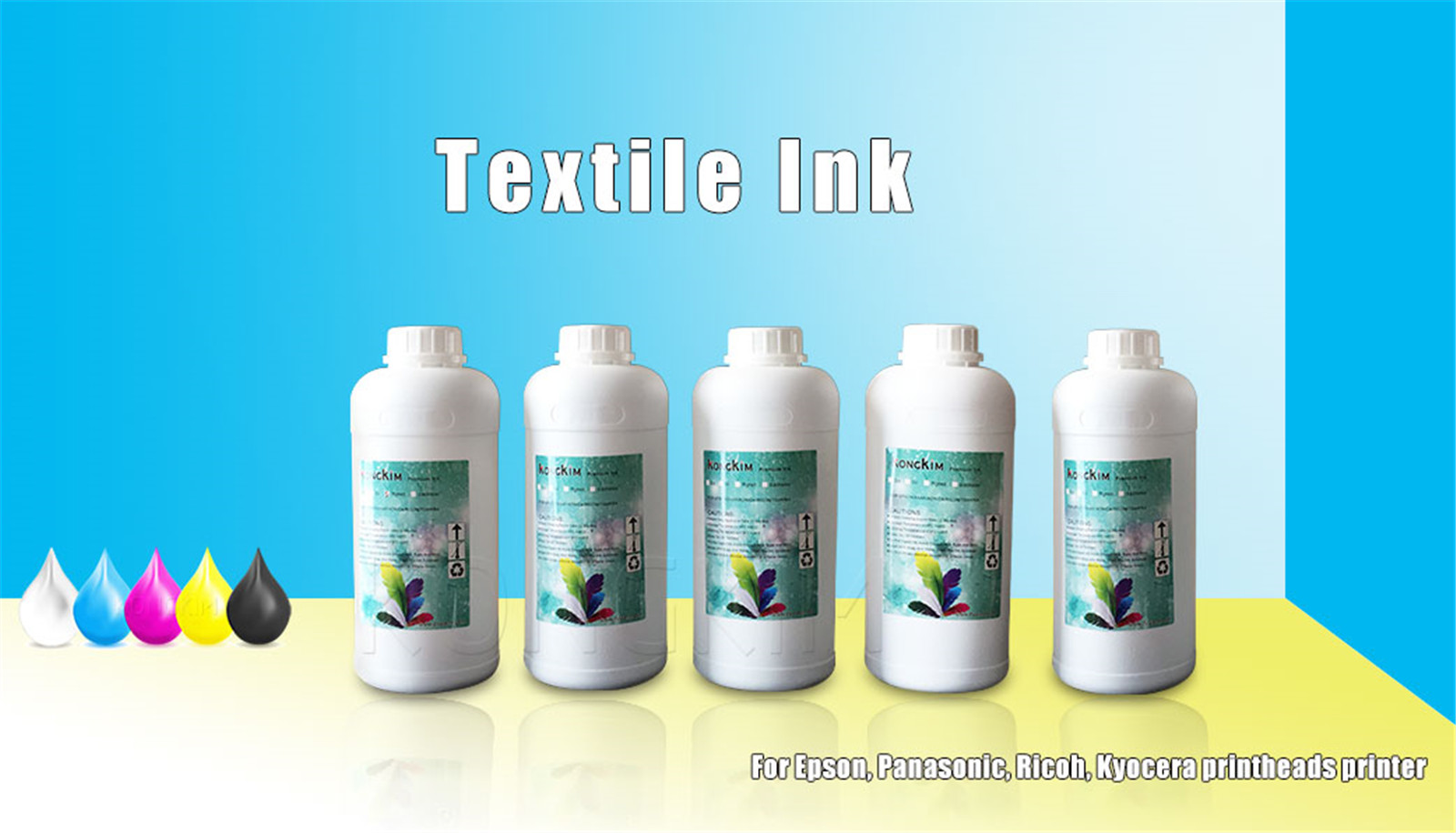 KONGKIM Textile Pigment Ink տարբեր գույների բամբակյա շապիկների տպագրության համար-01