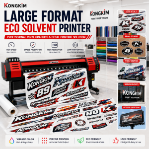 Large Format Eco Solvent Printer and Cutting plotter For Logo Decals Vehicle Graphics Car Wrap Vinyl Sticker Printing