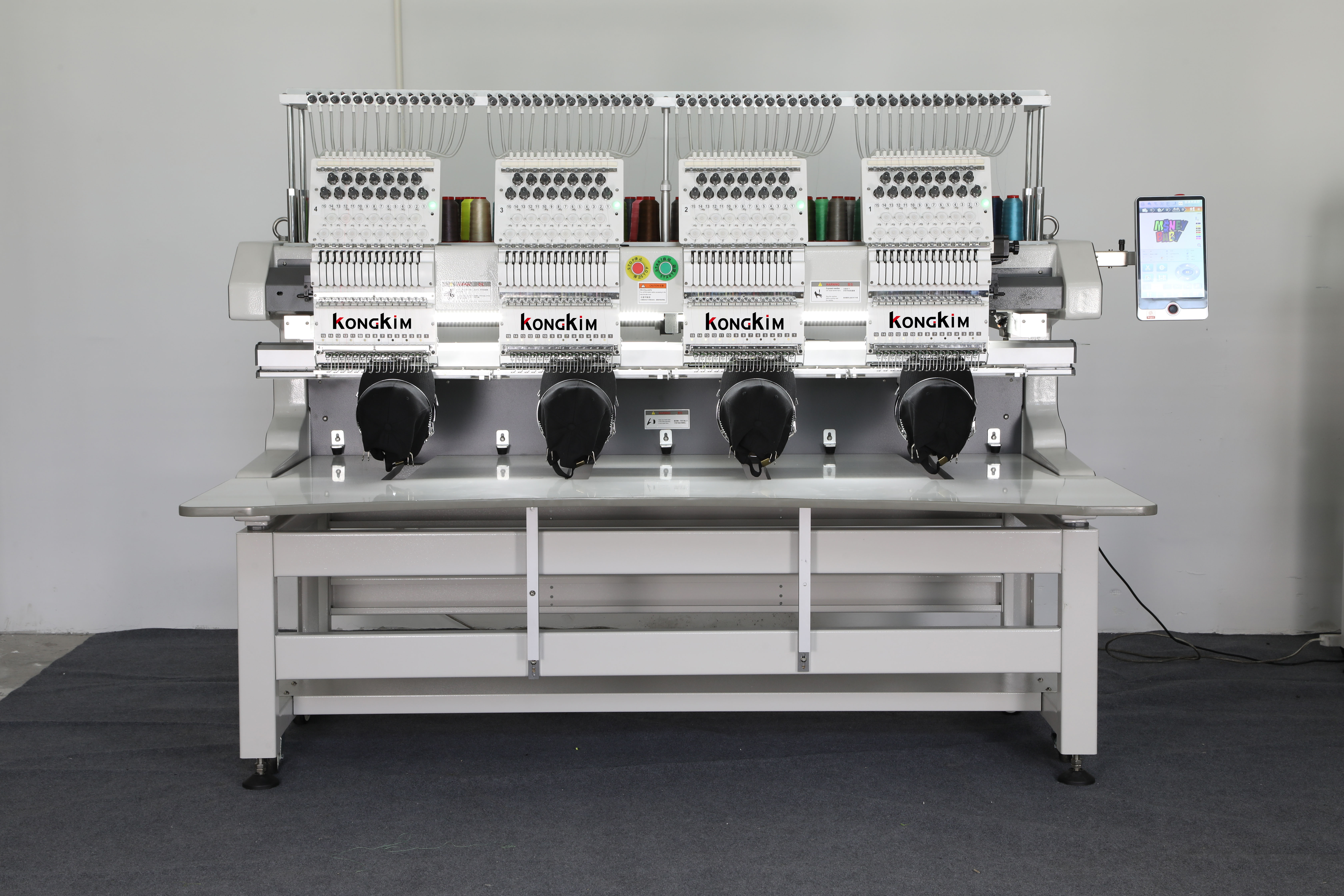4-Head 12/15-Needle Commercial Embroidery Machine